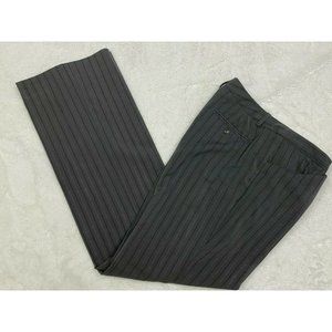 The Limited Drew Fit Gray Black Striped Pants Chinos Boot Cut 10 Inseam -32